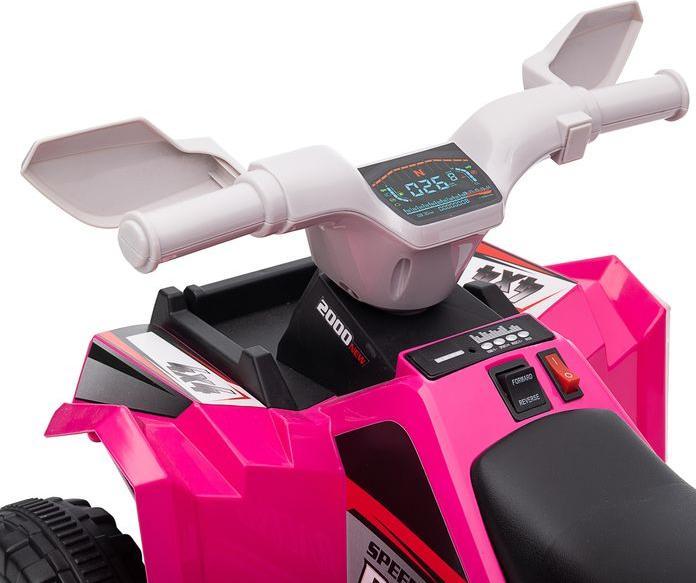 Produktbild Swisshandel24 Elektro Kinderquad, Elektroquad, Vorwärts-, Rückwärtsfunktion, 6V, 1,5-3 Jahre, 2,5 km/h, Rosa (6 V)