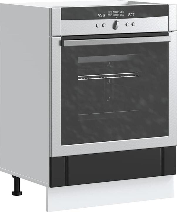Actual product image VidaXL Built-in oven unit Lucca Black Wood-based oven unit (60 x 46 x 81.5 cm)