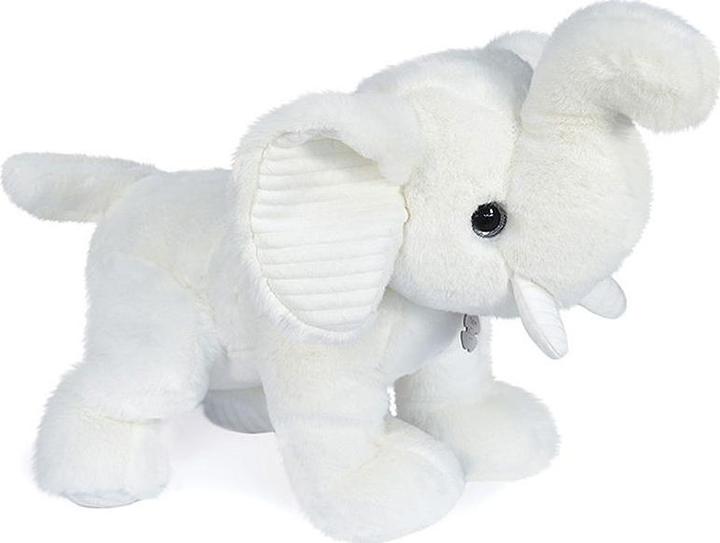 Image du produit Doudou et Compagnie Preppy Chic éléphant, blanc 45cm (40 cm)
