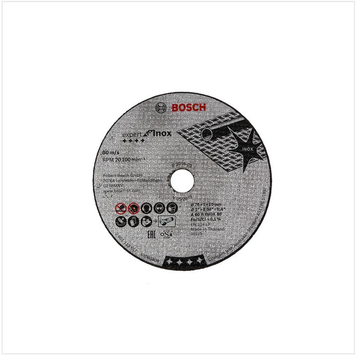 Produktbild Bosch Professional Zubehör PRO Stainless Steel and Metal Trennscheibe, 76 x 1 x 10 mm
