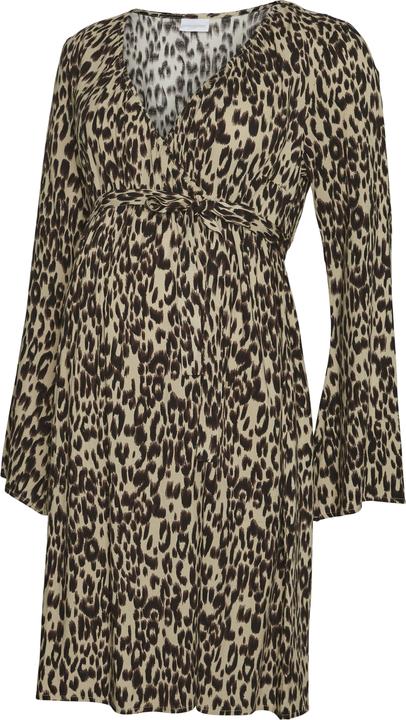 Mamalicious Normal geschnitten V-Ausschnitt Elastische Bündchen Ballonärmel Kurzes Kleid Kleid