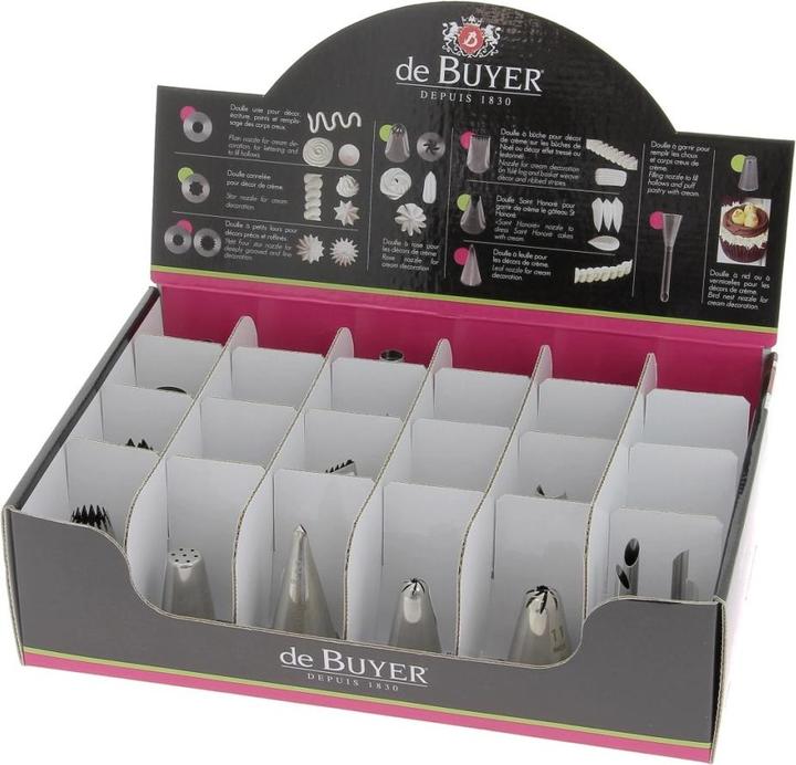 Produktbild de Buyer Maxi Pastry Box: 120 Edelstahl Tüllen (Spritztüllen)