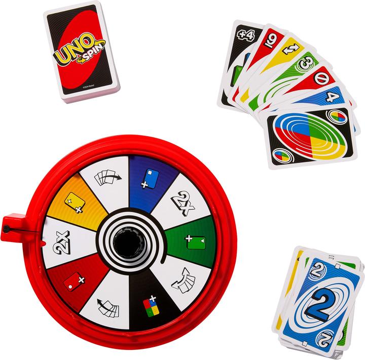 Actual product image Mattel Games UNO Spin (German)