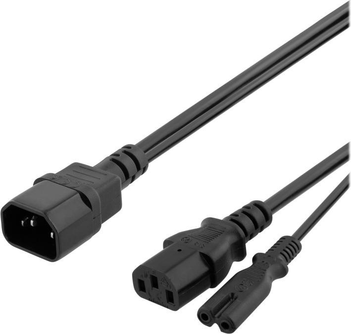 Produktbild Deltaco Strom IEC 60320 C14 C13 C7 20cm - 0,2 m (0.20 m)
