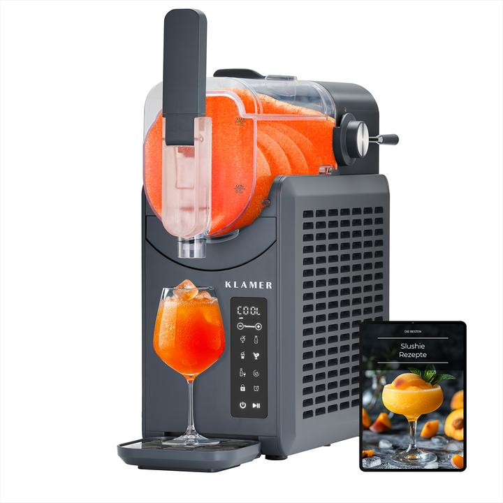 KLAMER Slush Maschine, mit 5 voreingestellten Programmen: Slushie, Cocktail, Milchshake, Frappé…