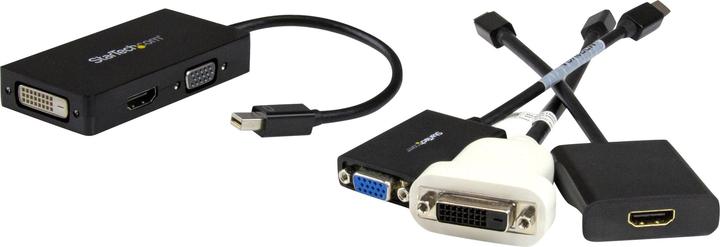 Produktbild StarTech Mini DisplayPort auf HDMI / DVI / VGA Adapter - 3-in-1 mDP Konverter - 1920x1200/1080p - Reiseada... (HDMI, DVI, VGA, 10 cm)