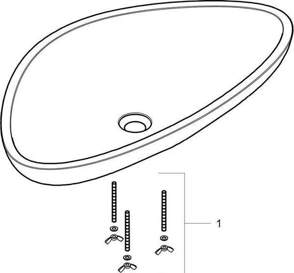 Produktbild Axor Waschschüssel MASSAUD Aufsatzbecken 800mm weiss (450 mm, 800 mm)