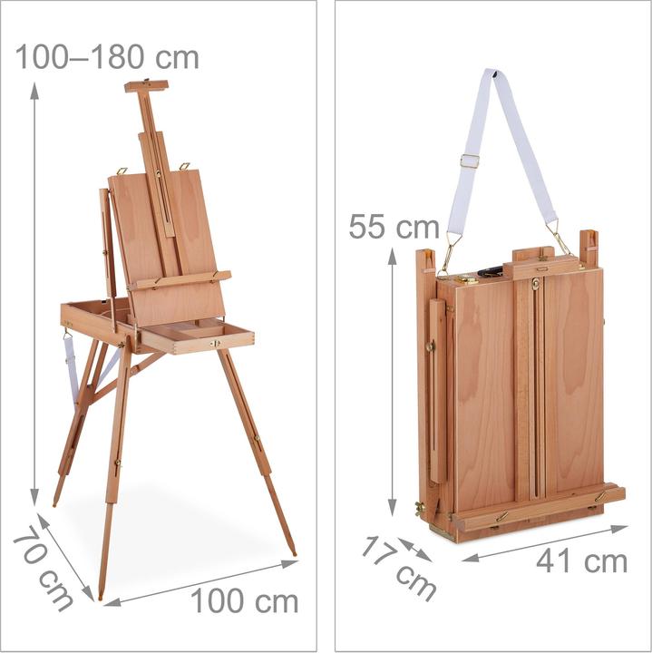 Actual product image Relaxdays Suitcase easel