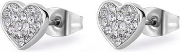 Produktbild Sagapo S'AgapÃµ - Steel earrings with clear crystals Hearts Aurora SAR49