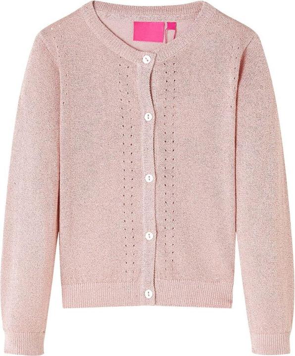 Produktbild VidaXL Kinder-Strickjacke Zartrosa 104,Material: 97 % Baumwolle. 3 (104)