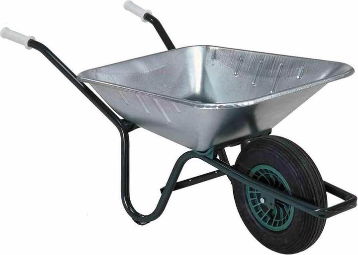 Actual product image FORT Universal wheelbarrow, galvanised 85 litre stowed trough, tipping handle