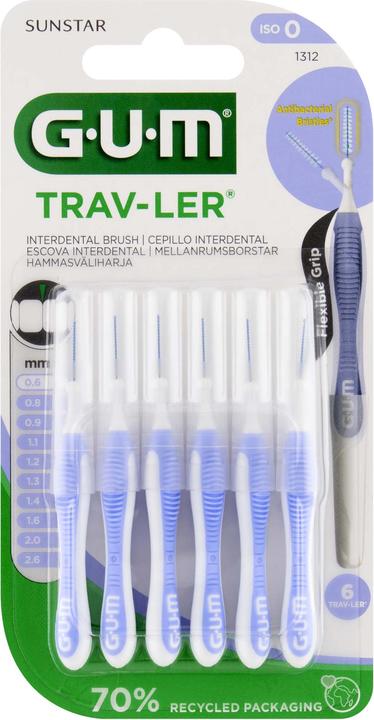 GUM SUNSTAR Trav-Ler ISO-Norm 1 0.6mm cylindric lila (6 x)
