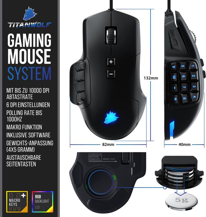 Immagine prodotto Titanwolf Pro Bundle (DE, Cablato)