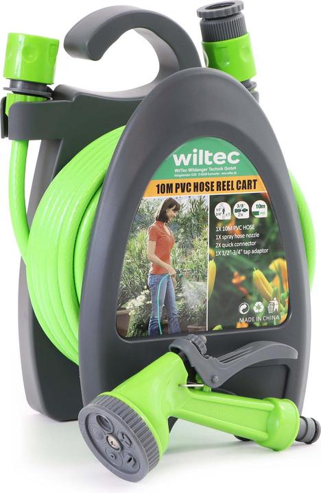 Produktbild Wiltec Mini Schlauchabroller 10m Schlauchtrommel Schlauchwagen Gartenschlauch (10 m)