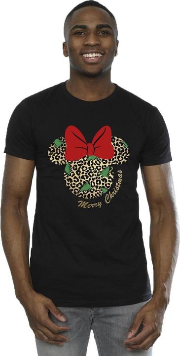 Actual product image Disney Mens Minnie Mouse Leopard Christmas T-Shirt (4XL)