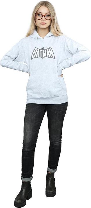 Actual product image Womens/Ladies Batman Retro Crackle Logo Hoodie (XL)