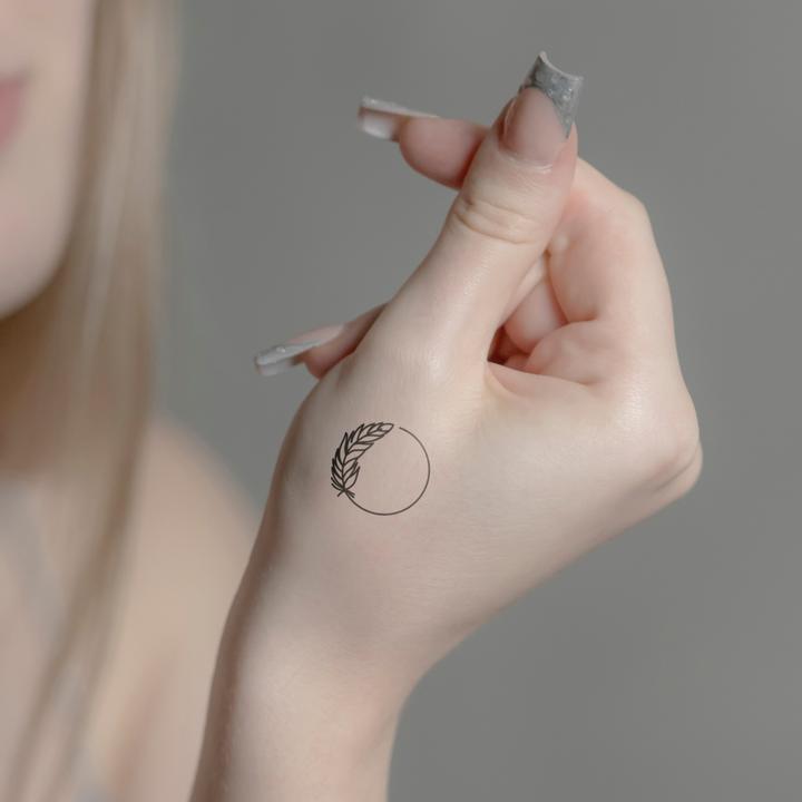 Produktbild minink Temporäres Tattoo – Feder mit Kreis