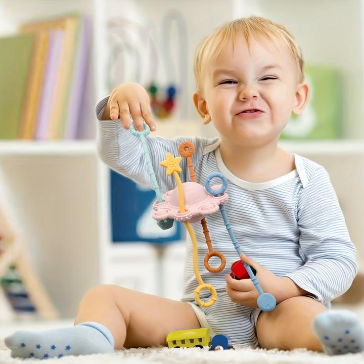 Actual product image Activity Board Toys for 18+ months old - Baby sensory toy - Silicone pull string activity toy for babies