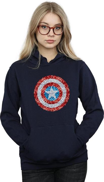 Produktbild Captain America Pixelated Shield Kapuzenpullover (XXL)