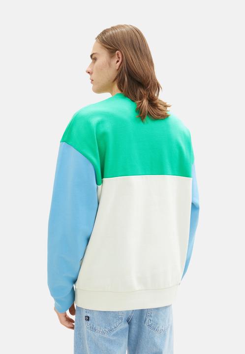 Produktbild Tom Tailor Sweatshirt Pullover ohne Kapuze mit Color-Block (L)