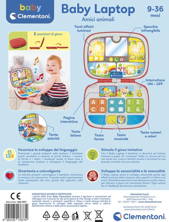 Produktbild Clementoni Baby Laptop Amici animali IT (Italienisch)