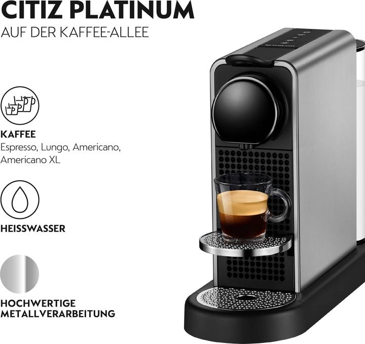 Produktbild Krups Nespresso CitiZ Platinum (NESPRESSO Original, EU-Stecker)
