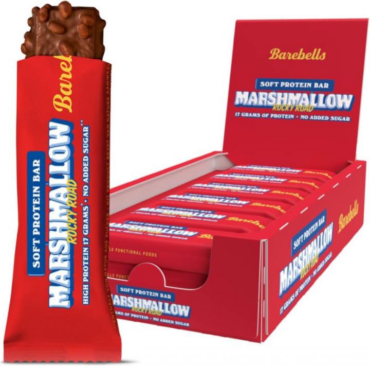 Immagine prodotto Barebells Barretta proteica Soft - Marshmallow Rocky Road Confezione da 12 barrette (Marshmallow Rocky Road, 12 pz., 660 g)