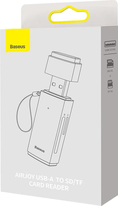 Image du produit Baseus Lite Series Lecteur de cartes USB-A vers SD/TF Gris (USB 3.0)