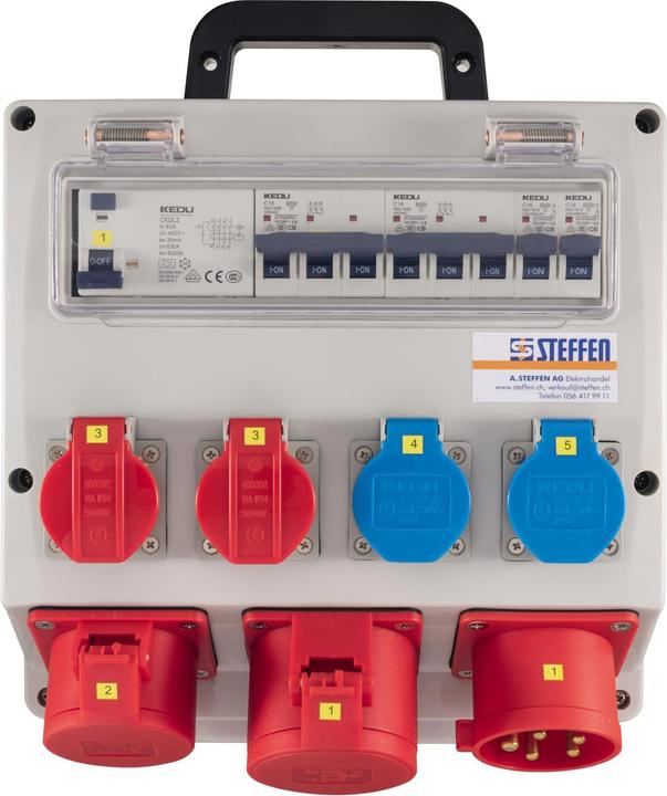 Immagine prodotto Steffen Distribuzione di energia elettrica in cantiere (CEE 32/5, Tipo 25, CEE 16/5, Tipo 23)