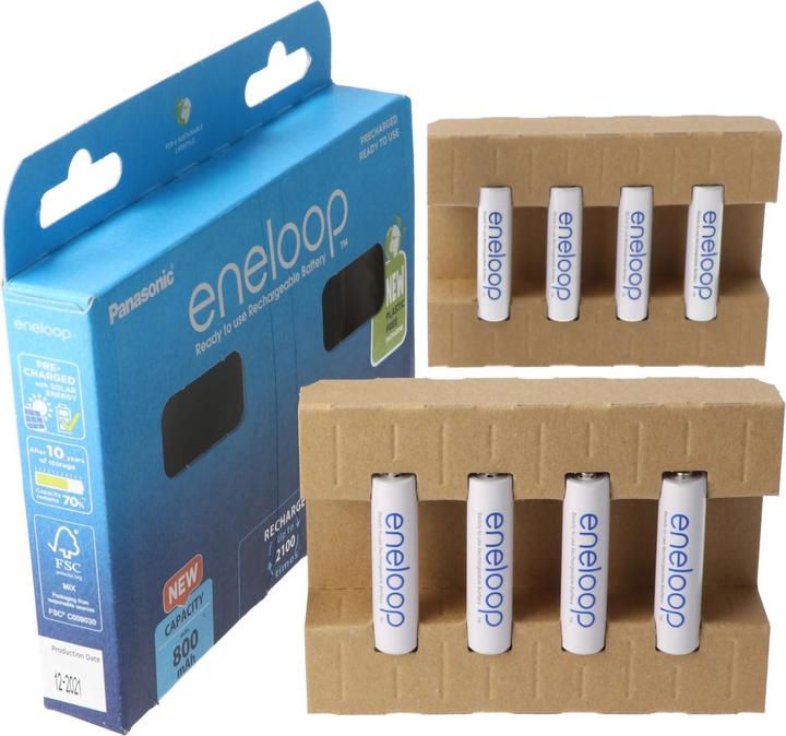 Immagine prodotto Panasonic Batteria Micro AAA HR-4UTGA 8x e 2x AccuSafe AAA (AAA, 800 mAh)
