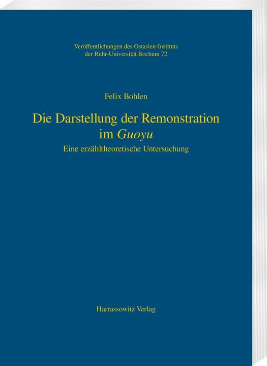 Actual product image Bohlen:Die Darstellung der Remonstratio (German, Felix Bohlen, 2023)