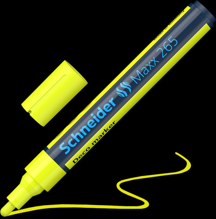 Actual product image Schneider MAXX 265 chalk pen (e) (Yellow, 3 mm, 10 x)