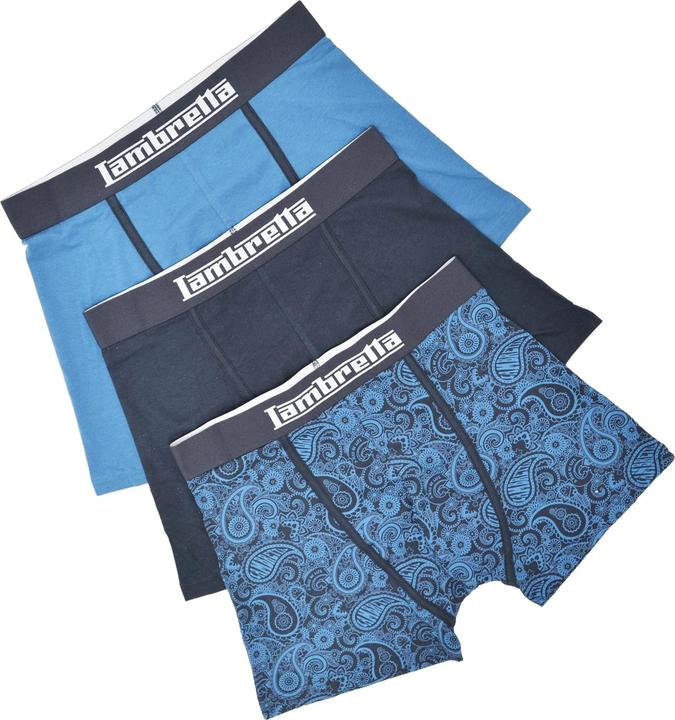 Actual product image Lambretta Mens Paisley Boxer Shorts (Pack of 3) (M, pack of 3)