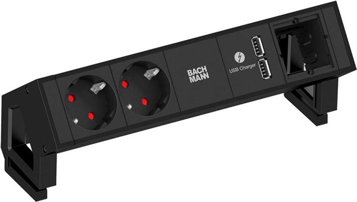 Produktbild Bachmann DESK 2 Verlängerungsschnur (2 x, CEE 7/3, USB, 0.20 m)