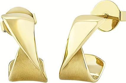 Actual product image Breil Stylish gold-plated Retwist steel earrings TJ3468