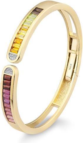 Produktbild Breuning ARMREIF - E.RHODOLITH/E.ROSA TURMALIN/Brill. 0,06 Ct. H/si (585, - Gold)