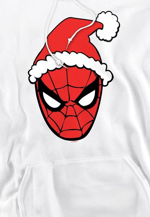 Actual product image Spiderman Mens Santa Hat Hoodie (S)