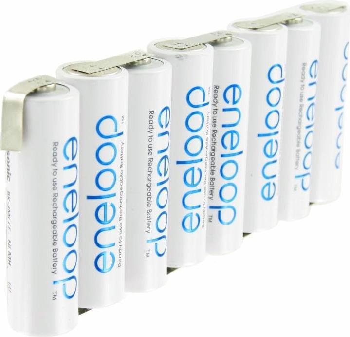 Actual product image Sanyo Eneloop battery pack F1x8, 8/BK-3MCCE with soldering lug (1 pcs., 2000 mAh, Rechargeable battery)