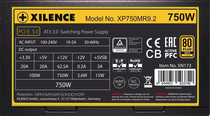 Image du produit Xilence Performance X ATX 3.0 80+ GOLD 750 W (750 W)