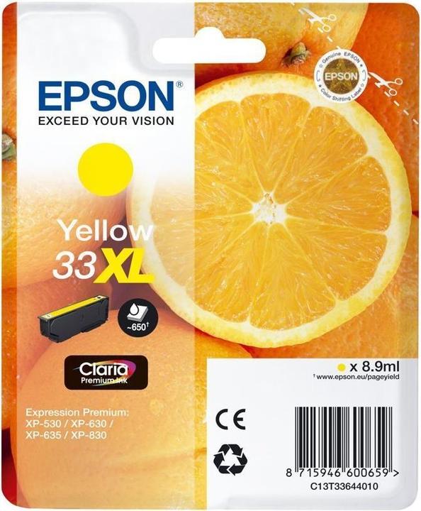 Actual product image Epson 33XL Claria Premium (Y)