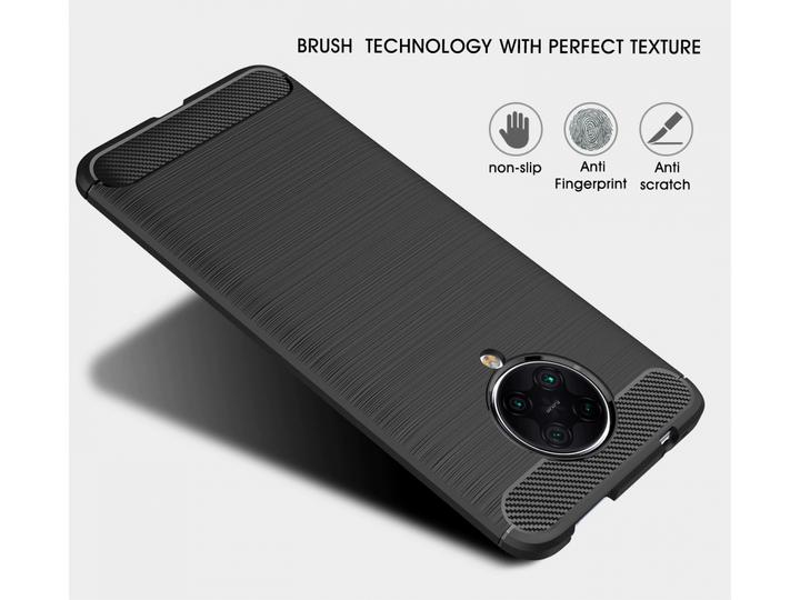 Actual product image Screenguard Xiaomi Poco F2 Pro Cover Carbon Brushed Soft TPU (Xiaomi Poco F2 Pro)