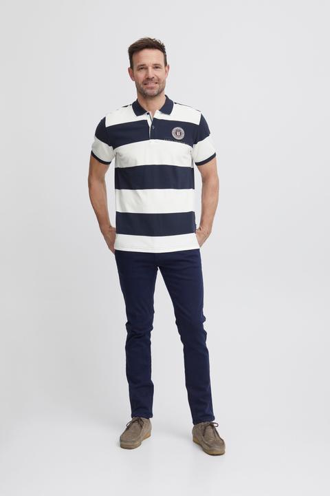 Actual product image FQ1924 FQPeter stripe polo shirt w badge 21900639 (XXL)