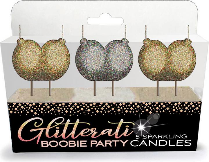 Actual product image Little Genie Productions Glitterati Boobie Candle Set