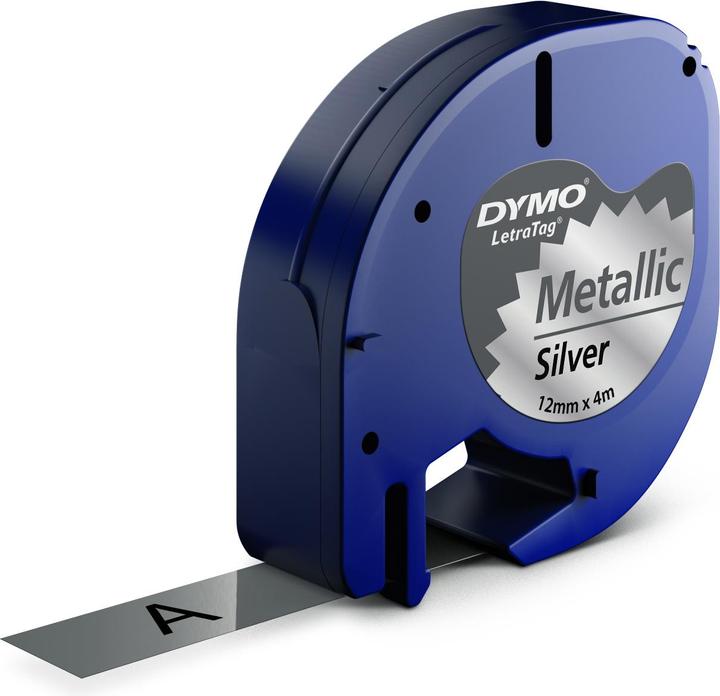Produktbild Dymo Metallband schwarz auf silber (1.20 cm, Schwarz)