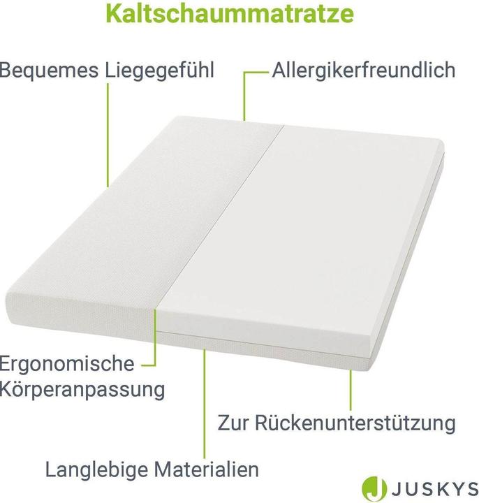 Actual product image Juskys Kaltschaummatratze (80 x 160 cm, Foam core)