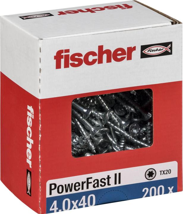 Image du produit Fischer PowerFast II 4,0x40 SK TX TG blvz 200 (200 Vis par pièce)