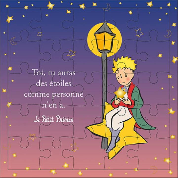 Produktbild Kiub puzzlekarte stehlampe le petit prince (84 Teile)