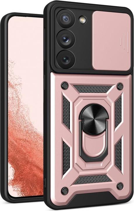 Produktbild Hurtel Hybrid Armor Camshield Hülle für Samsung Galaxy S23+ Panzerhülle mit Kameraabdeckung Pink (Samsung Galaxy S23+)