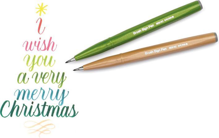 Actual product image Pentel Pinselstift (Olive green, 1 x)