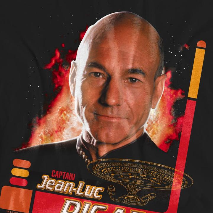 Actual product image Unisex Adult Jean-Luc Picard T-Shirt (M)